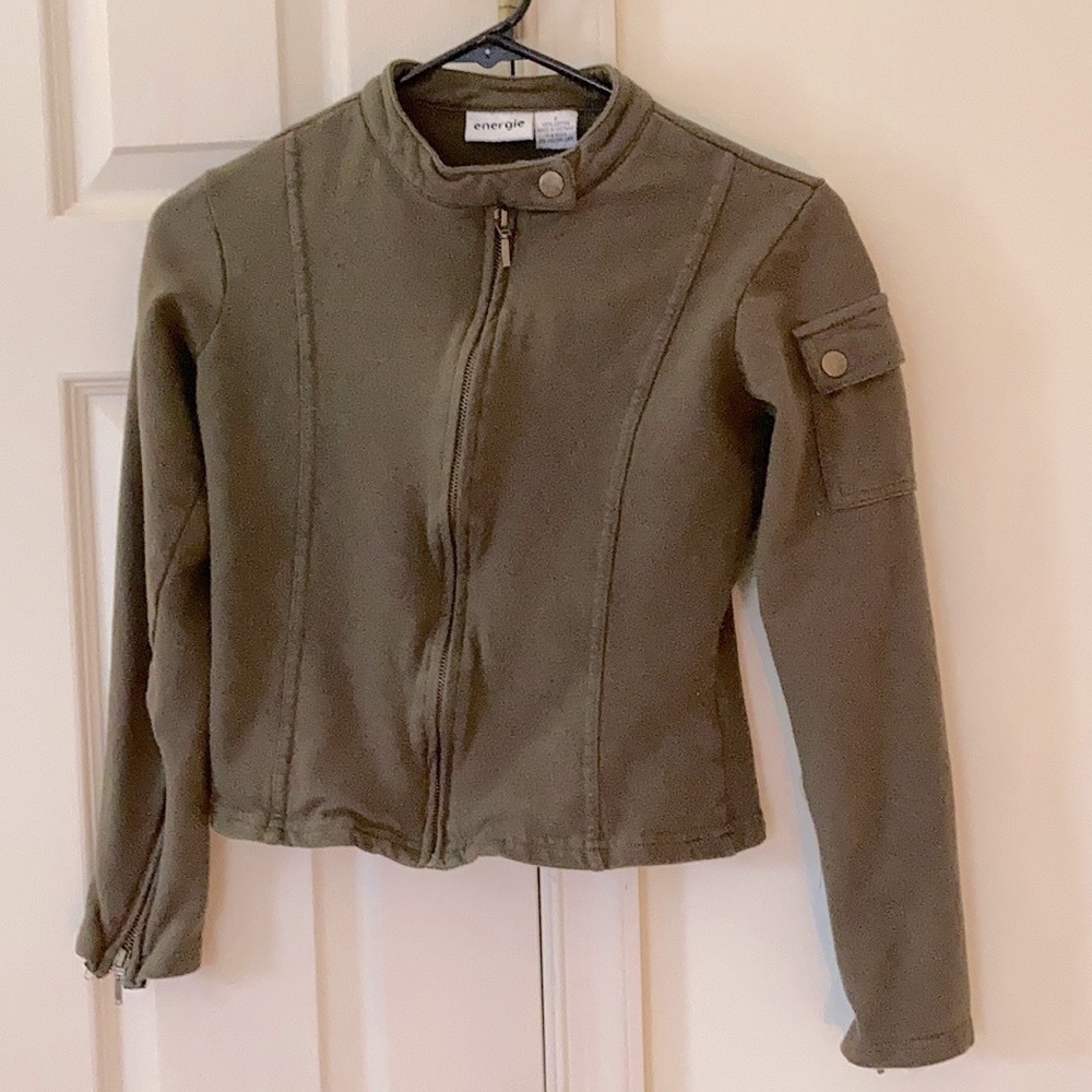 Energy Army Green Crop Top